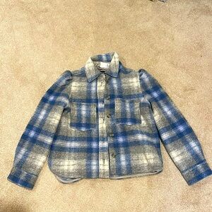 Gap Puff Sleeve cropped wool shirt Jacket XS, NWT